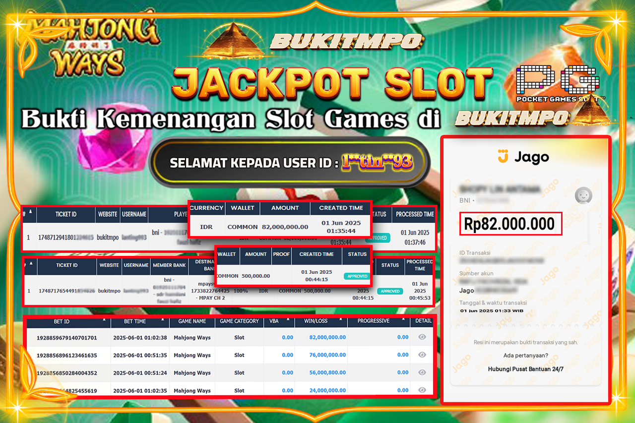 BUKITMPO JACKPOT SLOT Dragon Legend Rp.82.000.000,- LUNAS